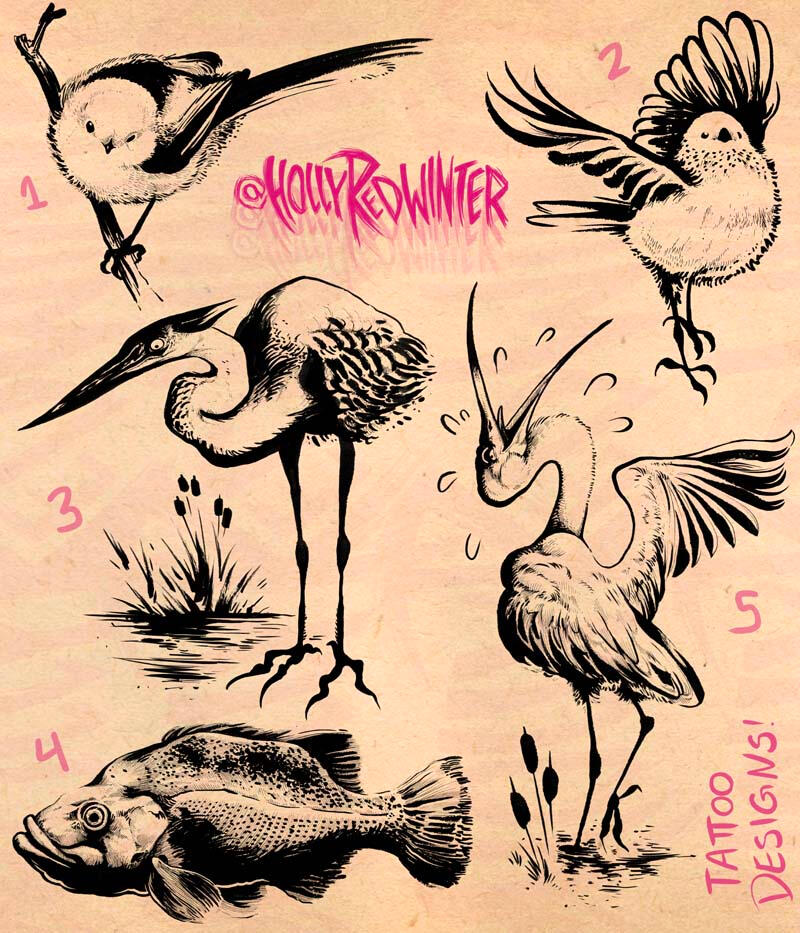 Blackwork Birds